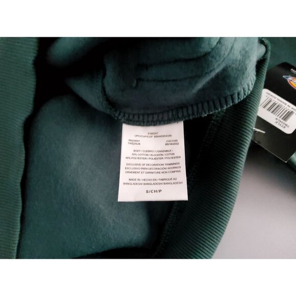 Dickies Green Pullover Hoodie With Logo Graphic Front S - Picture 5 of 7